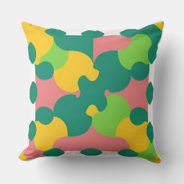 Cojín Decorativo Patrón geométrico colorido con formas vibrantes