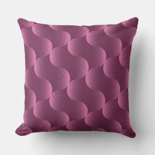 Cojín Decorativo Patrón geométrico con círculos magenta radiantes