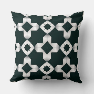 Cojín Decorativo Patrón geométrico con cruces blancas