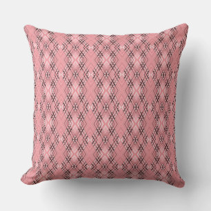 Cojín Decorativo Patrón geométrico coral rombos retro