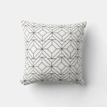 Patrón geométrico cuadrado vintage | Negro y Blanc