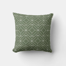 Patrón geométrico cuadrado vintage | Verde oliva