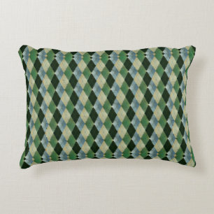 Cojín Decorativo Patrón geométrico de color beige verde vintage St