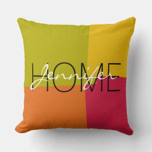 Cojín Decorativo Patrón geométrico de color retro moderno #12