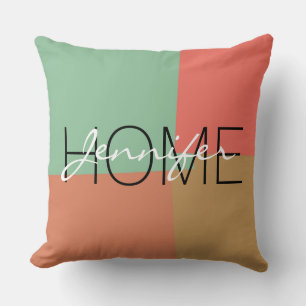 Cojín Decorativo Patrón geométrico de color retro moderno #18