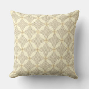 Cojín Decorativo Patrón geométrico de diamante beige rústico