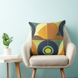 Cojín Decorativo Patrón geométrico de estilo contemporáneo de media