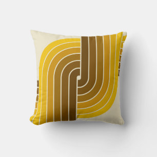Cojín Decorativo Patrón geométrico de estilo retro vintage de los a