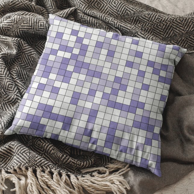 Cojín Decorativo Patrón geométrico de lavanda monocromática moderna (Subido por el creador)