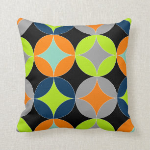 Cojín Decorativo Patrón geométrico de los círculos modernos del 
