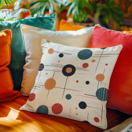 Cojín Decorativo Patrón geométrico de Mid Century