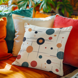 Cojín Decorativo Patrón geométrico de Mid Century