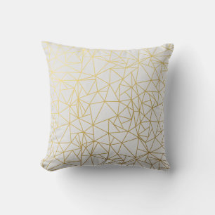 Cojín Decorativo Patrón geométrico de oro elegante