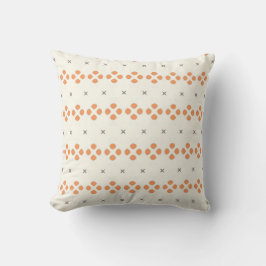 Cojín Decorativo Patrón geométrico de puntos naranja retro