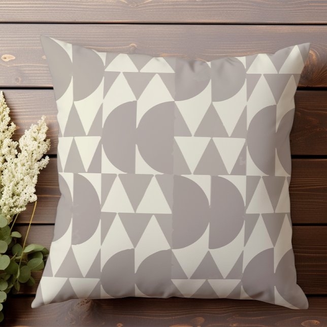 Cojín Decorativo Patrón geométrico de semitono neutro (Subido por el creador)