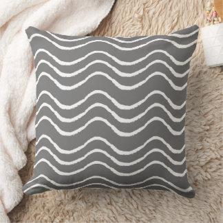 Cojín Decorativo Patrón geométrico de triángulo de ángulo gris y bl