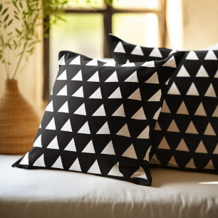 Cojín Decorativo Patrón geométrico en blanco y negro