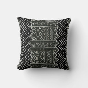 Cojín Decorativo Patrón geométrico en blanco y negro