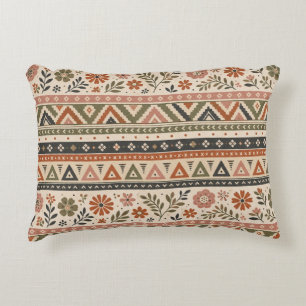 Cojín Decorativo Patrón geométrico floral boho sin costuras