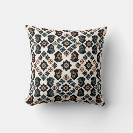 Cojín Decorativo Patrón geométrico floral de Rottweiler