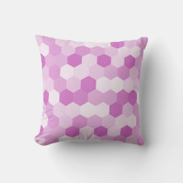 Cojín Decorativo Patrón Geométrico Hexagonal Mauve moderno