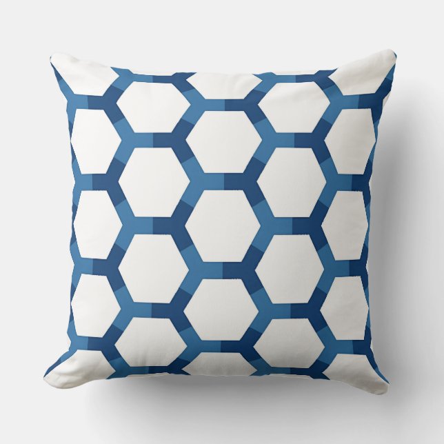 Cojín Decorativo Patrón geométrico hexagonal moderno (Anverso)