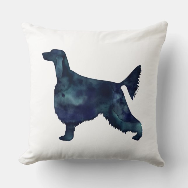 Cojín Decorativo Patrón geométrico irlandés Silueta negra (Anverso)