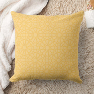 Cojín Decorativo Patrón geométrico islámico elegante y dorado Ram