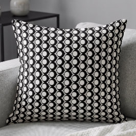 Cojín Decorativo Patrón geométrico moderno blanco y negro