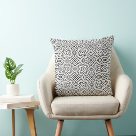 Cojín Decorativo Patrón geométrico moderno en blanco y negro
