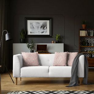 Cojín Decorativo Patrón geométrico moderno Rosa Gold Purpurina