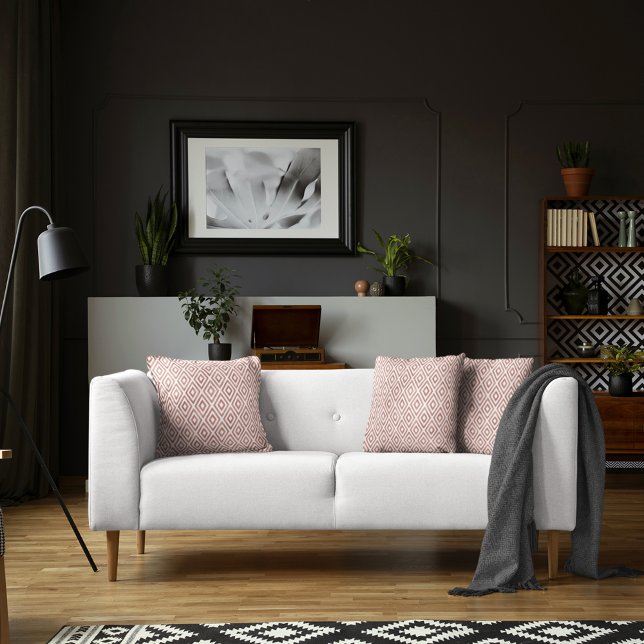 Cojín Decorativo Patrón geométrico moderno Rosa Gold Purpurina (Subido por el creador)