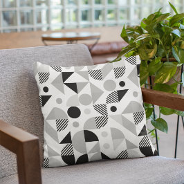 Cojín Decorativo Patrón geométrico monocromo moderno