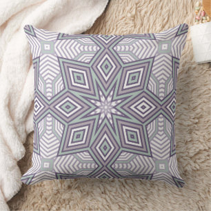 Cojín Decorativo Patrón geométrico multicolor retro