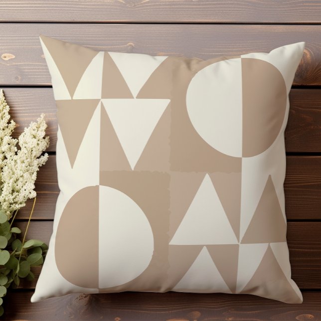 Cojín Decorativo Patrón geométrico neutro de semitono II (Subido por el creador)