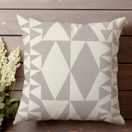 Cojín Decorativo Patrón geométrico neutro de semitono III