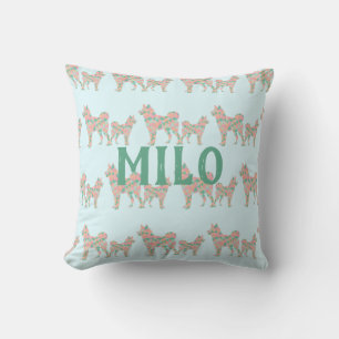 Cojín Decorativo Patrón geométrico pastel personalizado de Shiba In