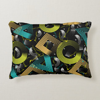Cojín Decorativo Patrón geométrico, retro,90s,abstracto,a