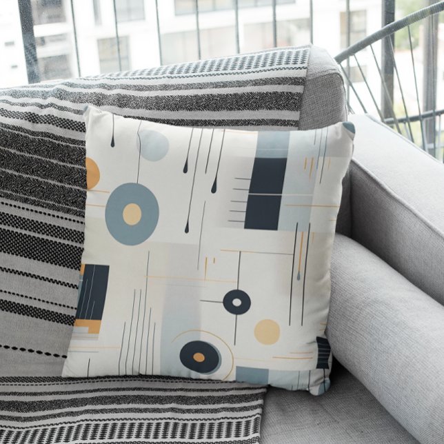 Cojín Decorativo Patrón geométrico retro de tonos pasteles (Subido por el creador)