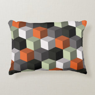 Cojín Decorativo Patrón geométrico sin fisuras con cubos y volume