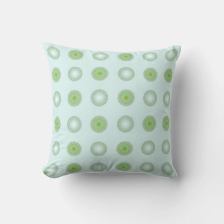 Cojín Decorativo Patrón geométrico verde pastel y gris