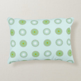 Cojín Decorativo Patrón geométrico verde pastel y gris