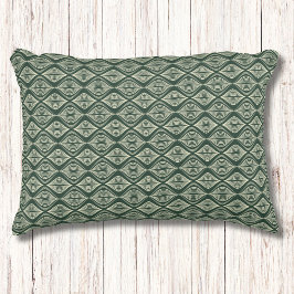 Cojín Decorativo Patrón geométrico verde ruso moderno