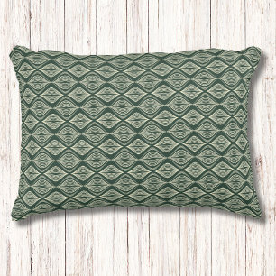 Cojín Decorativo Patrón geométrico verde ruso moderno