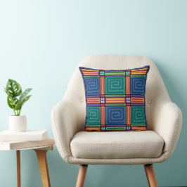 Cojín Decorativo Patrón geométrico vibrante