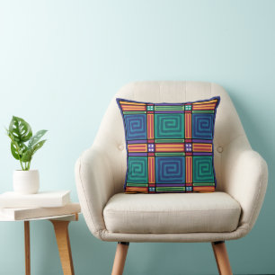 Cojín Decorativo Patrón geométrico vibrante