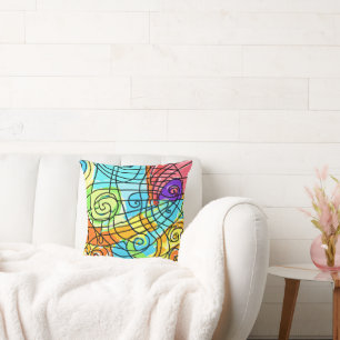 Cojín Decorativo Patrón geométrico vibrante