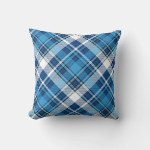 Cojín Decorativo Patrón Geométrico Vintage Azul trendy