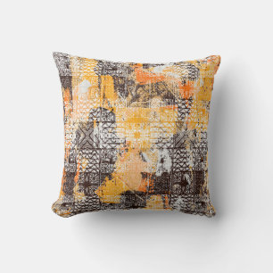 Cojín Decorativo Patrón geométrico y transparente tribal moderno