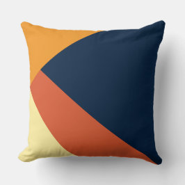 Cojín Decorativo Patrón gráfico de geometría azul